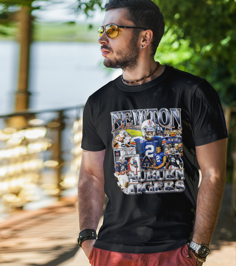 Cam Newton Auburn Tigers Football Collage T-Shirt