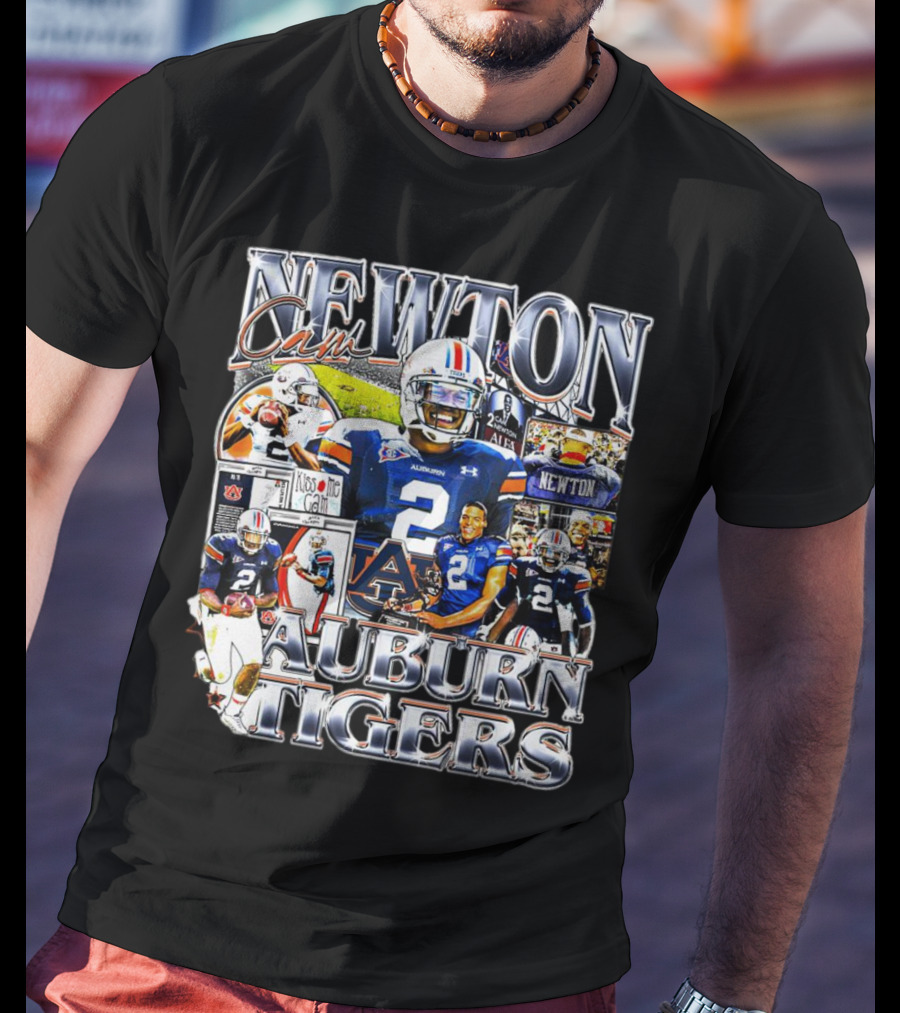 Cam Newton Auburn Tigers Football Collage T-Shirt