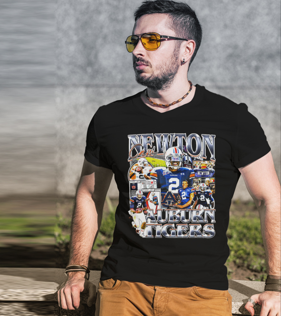 Cam Newton Auburn Tigers Football Collage T-Shirt