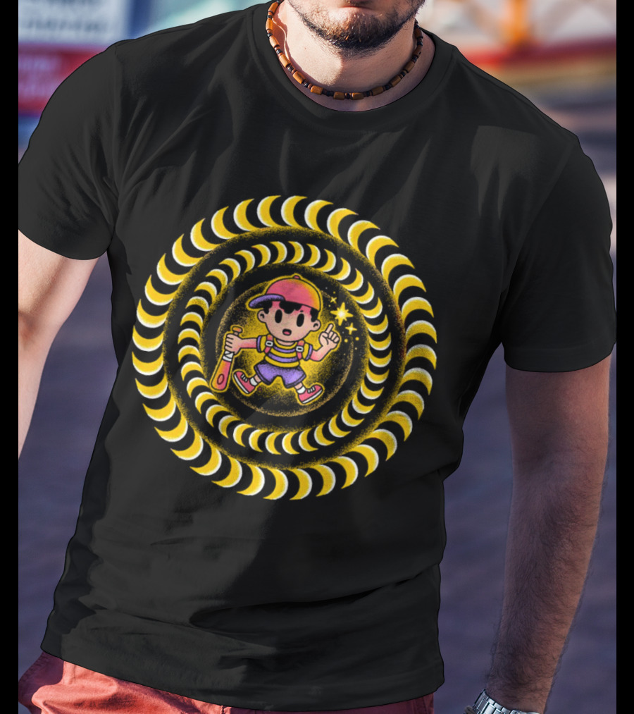 Earthbound PSI Attack Hypnotic Swirl T-Shirt