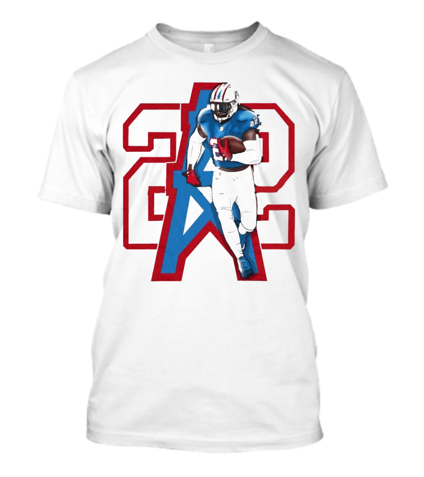 Derrick Henry Tennessee Titans 29 Oilers Throwback Running Back Cartoon T-Shirt