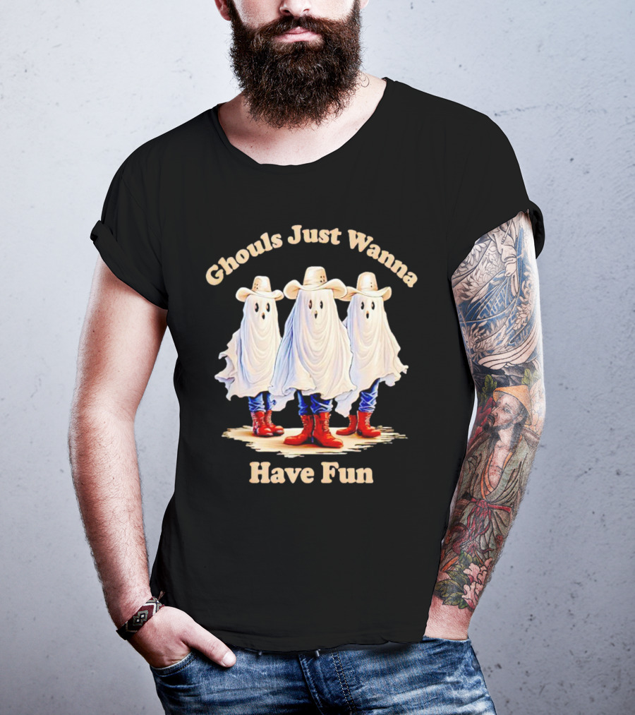 Ghouls Just Wanna Have Fun Cowboy Boots And Hats Trio T-Shirt