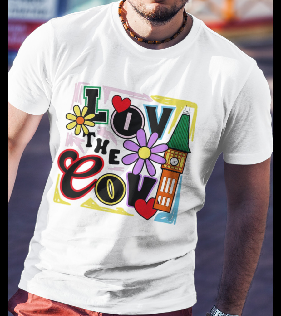 Lov The Cov Big Ben Flowers Hearts T-Shirt