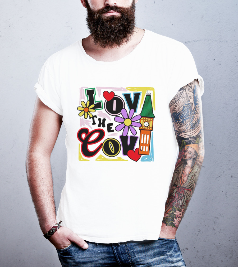 Lov The Cov Big Ben Flowers Hearts T-Shirt