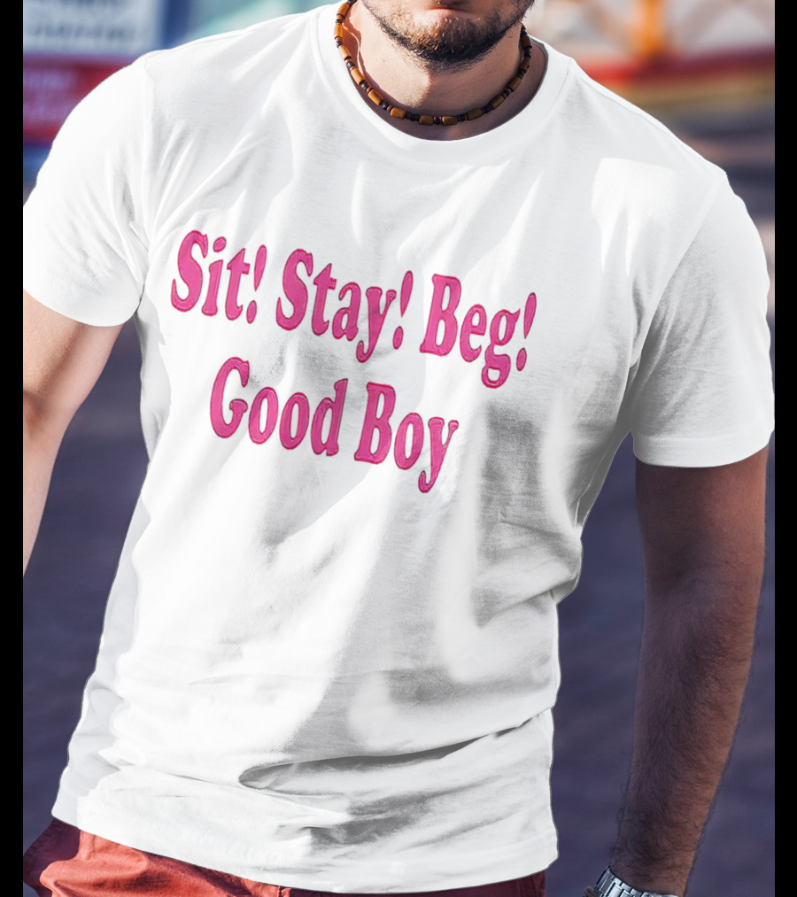 Sit Stay Beg Good Boy T-Shirt