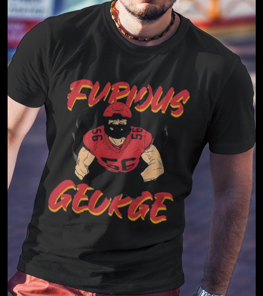 Kansas City Chiefs Furious George Karlaftis 56 Football Player T-Shirt