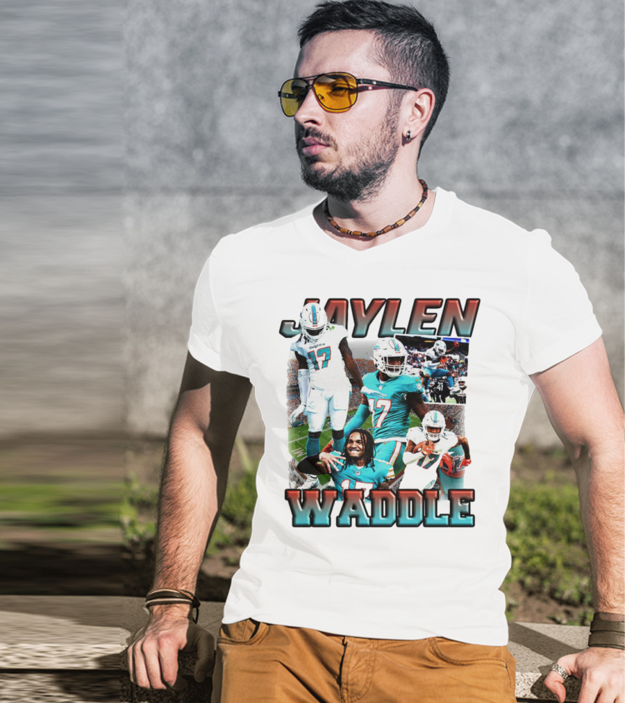 Jaylen Waddle Miami Dolphins Football Player Number 17 T-Shirt