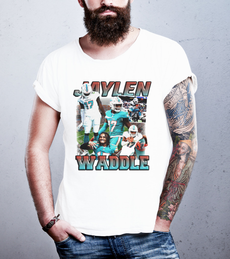 Jaylen Waddle Miami Dolphins Football Player Number 17 T-Shirt