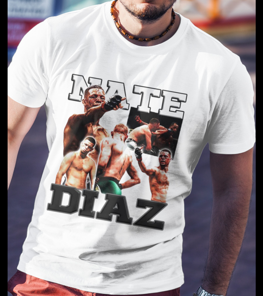Nate Diaz MMA Fight Collage T-Shirt