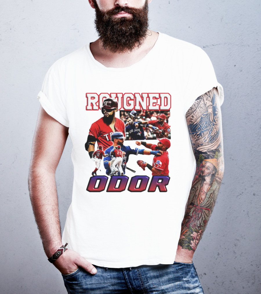 Rougned Odor Texas Blue Jays Brawl Action T-Shirt