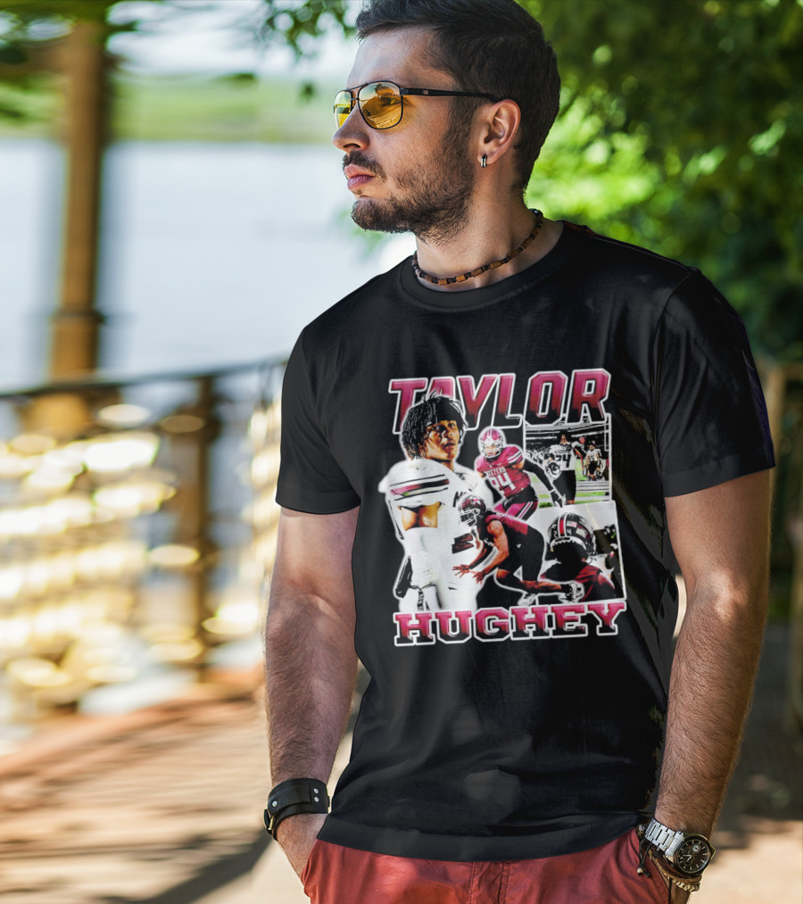Taylor Hughey Mesquite High School Boys Varsity Football Action Collage T-Shirt