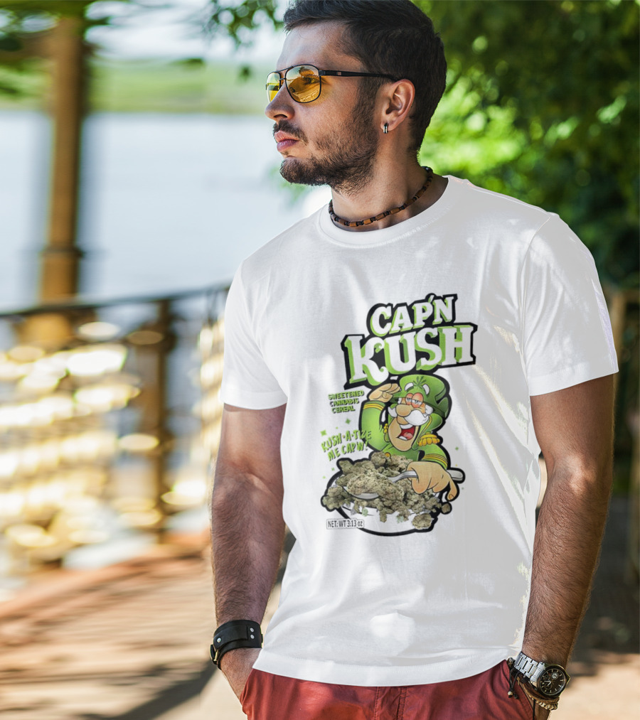 Cap'n Kush Sweetened Cannabis Cereal Kush-A-Tize ME Cap'n T-Shirt