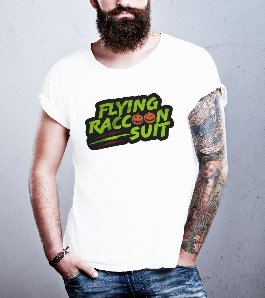Flying Raccoon Suit This Is Skaloween Jack-O'-Lantern Claw Marks T-Shirt