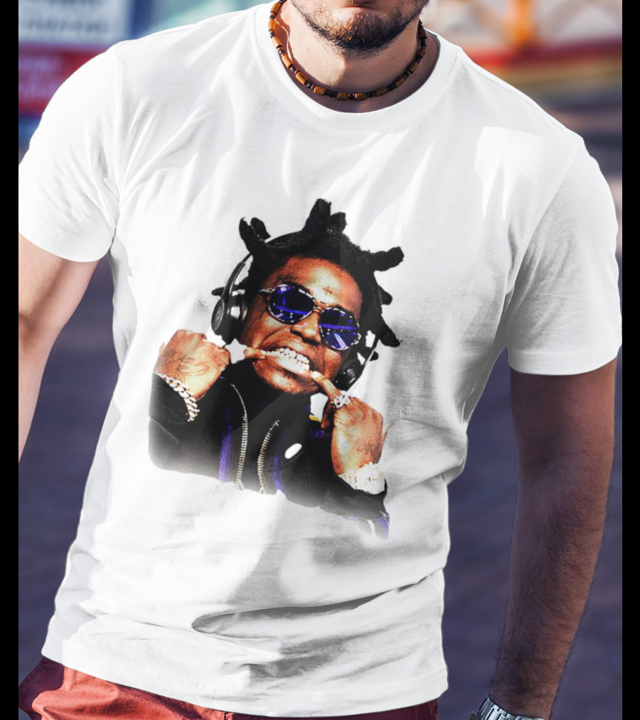 Kodak Black Rapper With Blue Sunglasses Grills And Jewelry T-Shirt