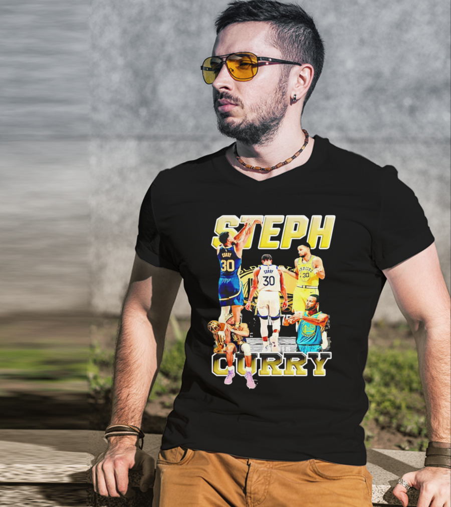 Steph Curry Golden State Warriors NBA Champion Iconic Moments T-Shirt