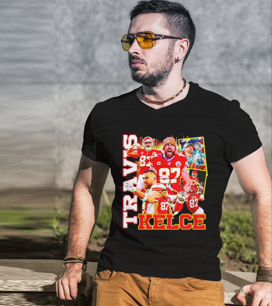 Travis Kelce Kansas City Chiefs 87 Football Champion T-Shirt