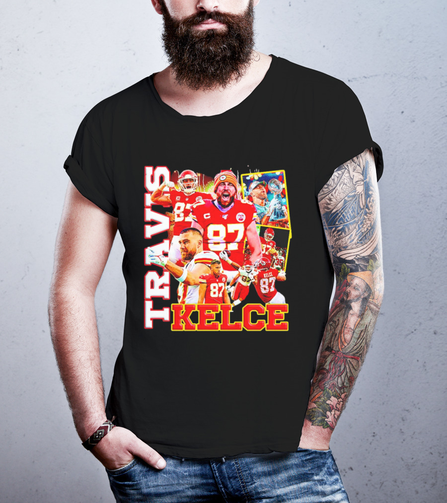 Travis Kelce Kansas City Chiefs 87 Football Champion T-Shirt