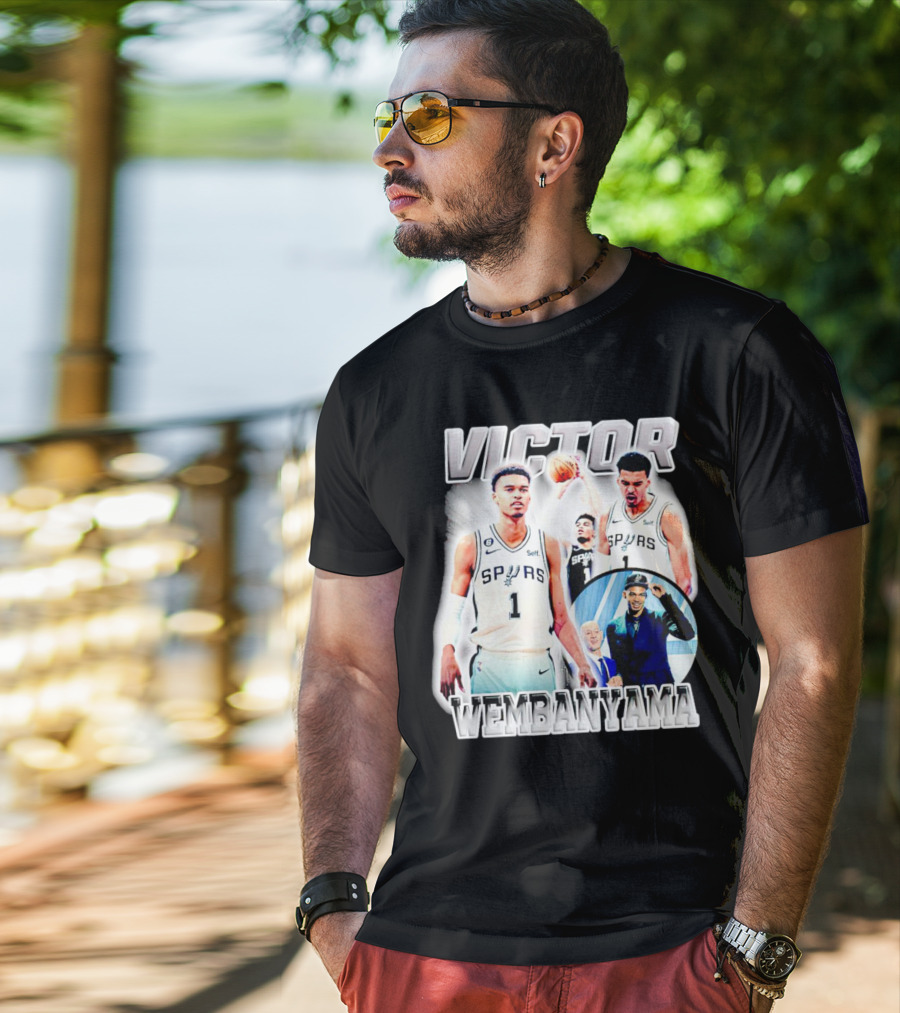Victor Wembanyama Spurs Basketball Player NBA Draft Highlight T-Shirt
