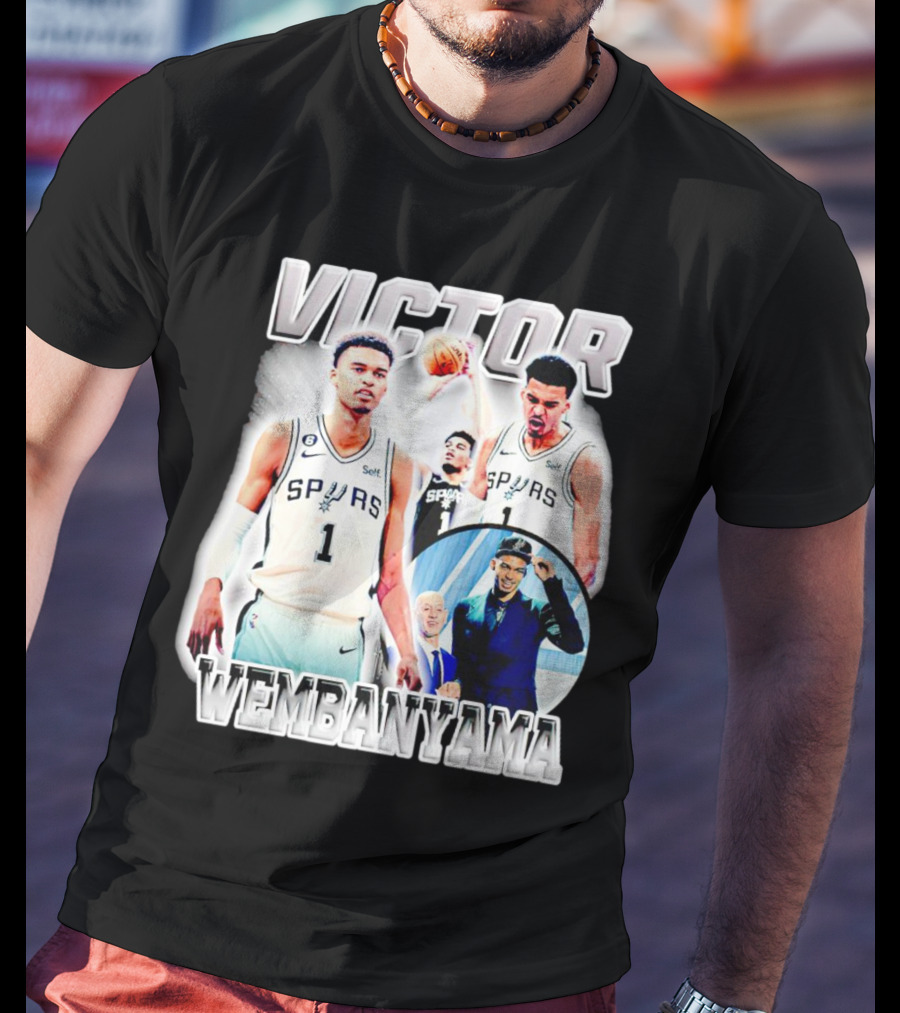 Victor Wembanyama Spurs Basketball Player NBA Draft Highlight T-Shirt