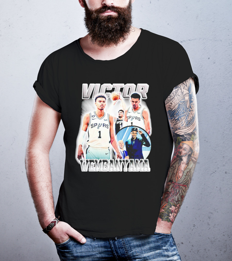 Victor Wembanyama Spurs Basketball Player NBA Draft Highlight T-Shirt
