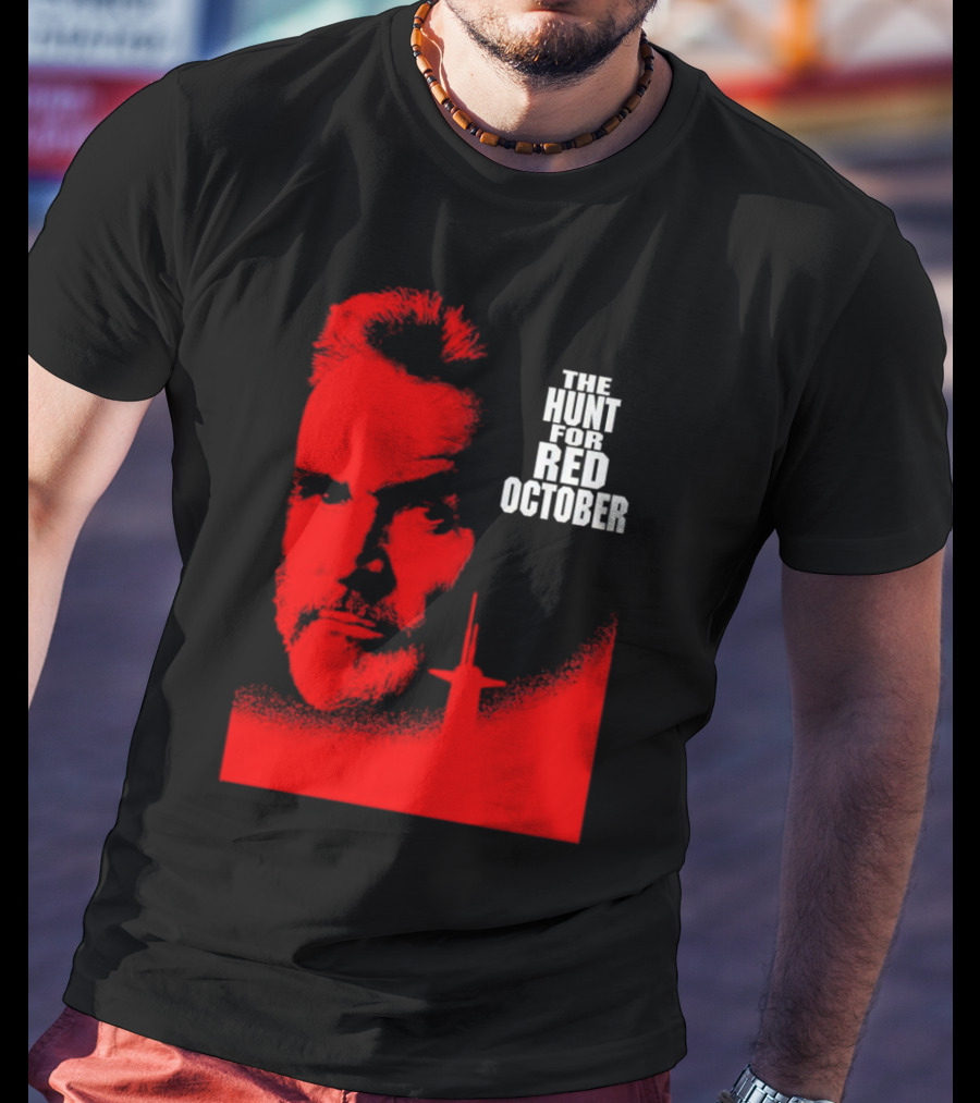The Hunt For Red October Sean Connery Red Submarine Image T-Shirt