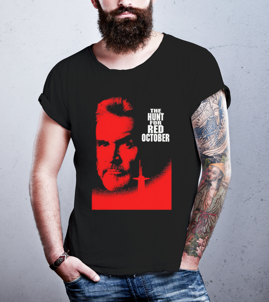 The Hunt For Red October Sean Connery Red Submarine Image T-Shirt