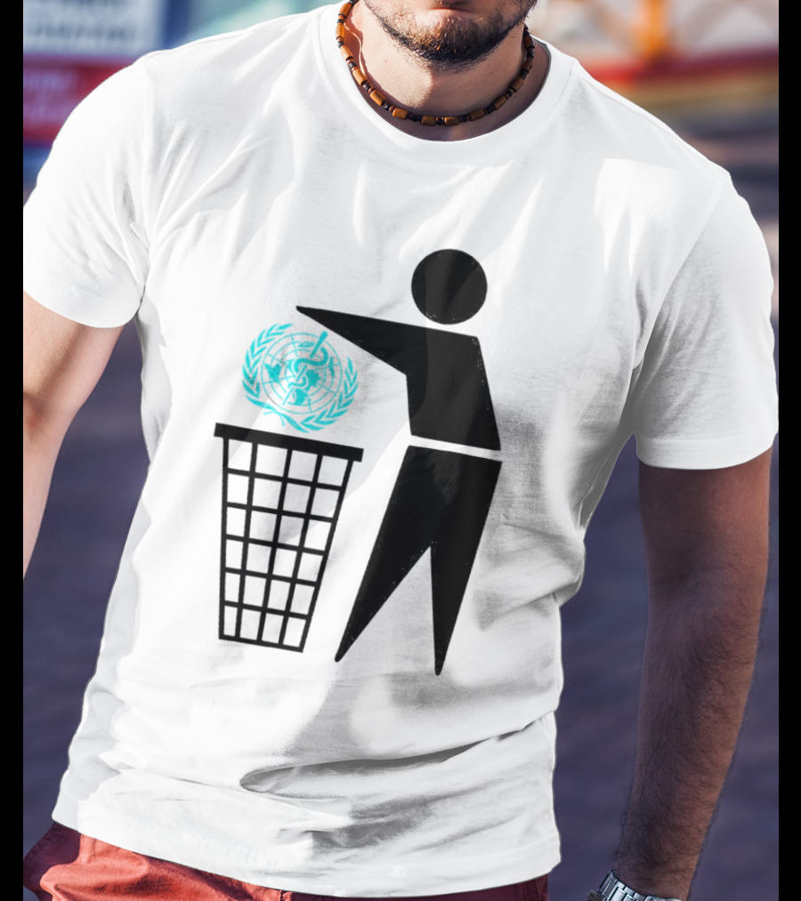 Bin The WHO Emblem Discard Gesture T-Shirt