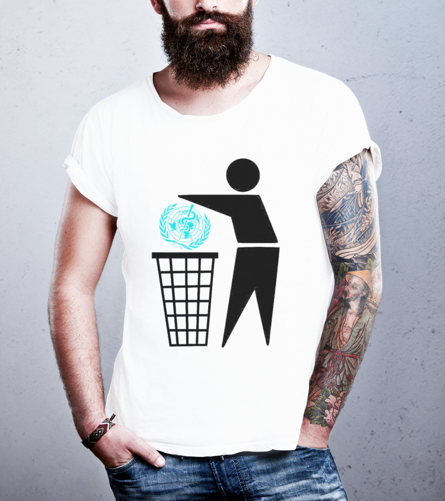 Bin The WHO Emblem Discard Gesture T-Shirt