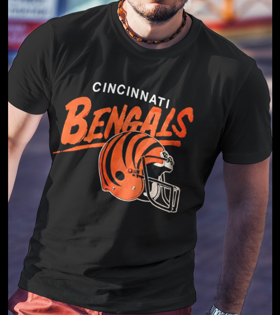 Cincinnati Bengals Football Team Helmet T-Shirt