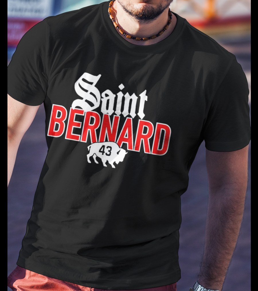 Saint Bernard 43 Buffalo Red White Iconic Sports T-Shirt