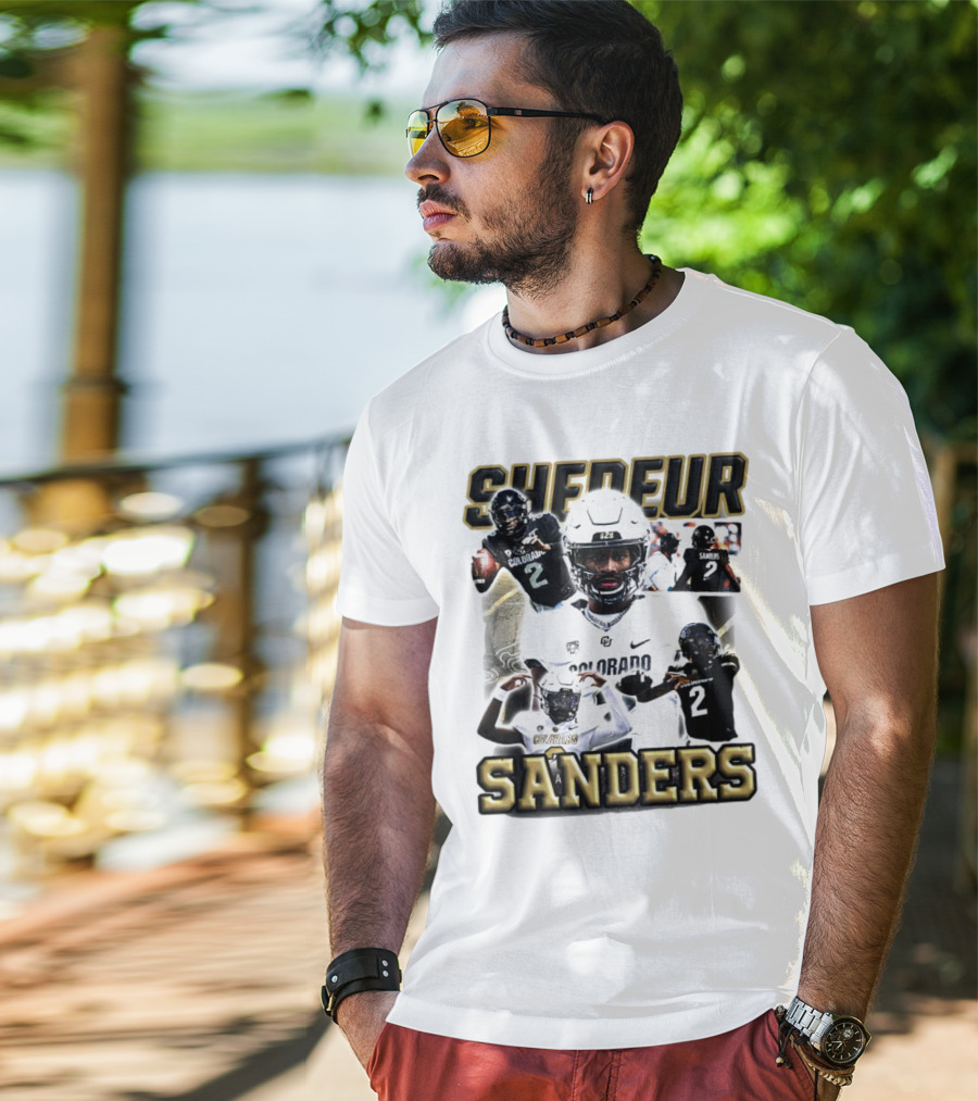Shedeur Sanders Colorado Football Player Collage T-Shirt
