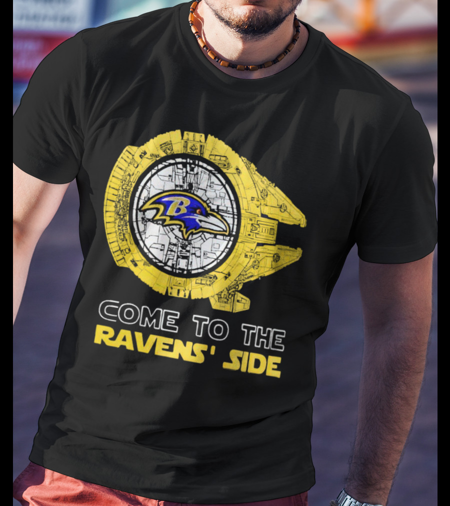 Come To The Ravens' Side Baltimore Ravens Star Wars Mashup T-Shirt