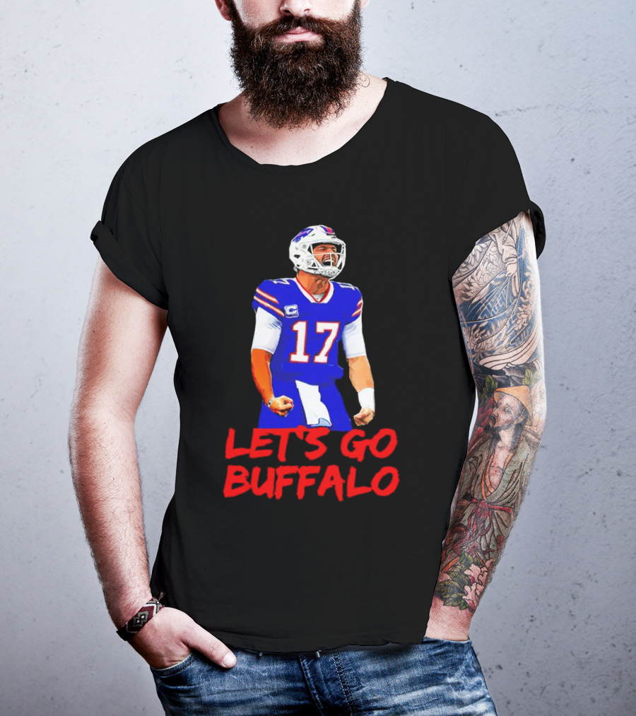 Let's Go Buffalo Bills Josh Allen 17 T-Shirt