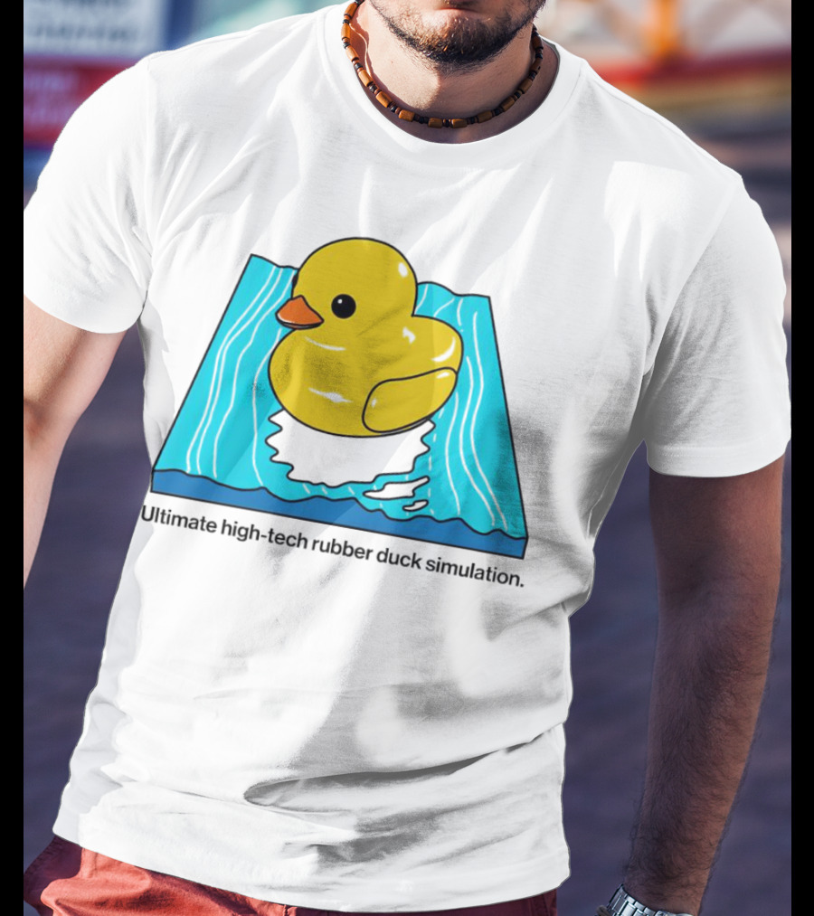 Ultimate High-Tech Rubber Duck Simulation Pool Platform T-Shirt