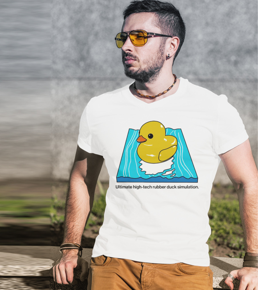 Ultimate High-Tech Rubber Duck Simulation Pool Platform T-Shirt