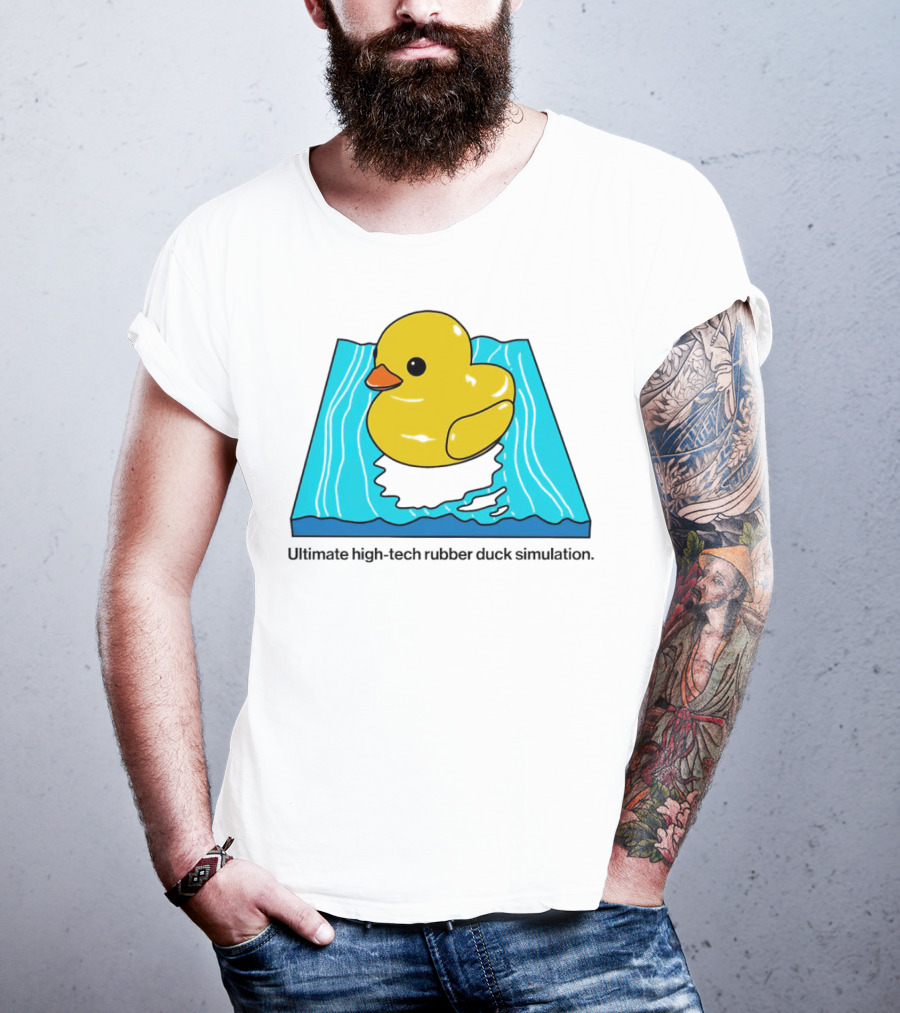 Ultimate High-Tech Rubber Duck Simulation Pool Platform T-Shirt