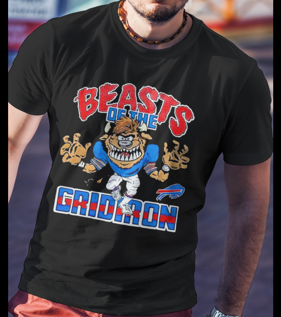 Buffalo Bills Beasts Of The Gridiron Football Monster T-Shirt