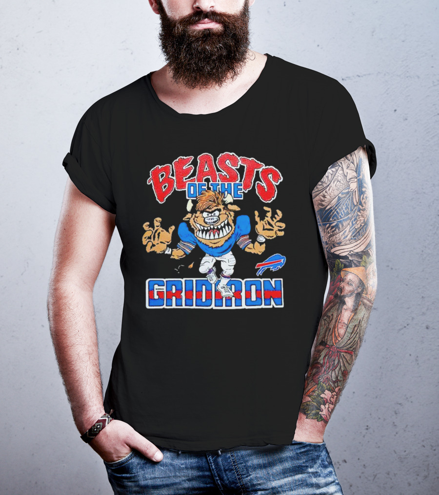 Buffalo Bills Beasts Of The Gridiron Football Monster T-Shirt