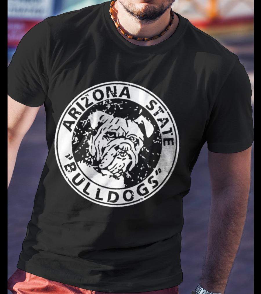 Arizona State Bulldogs Vintage Logo Circular Emblem T-Shirt