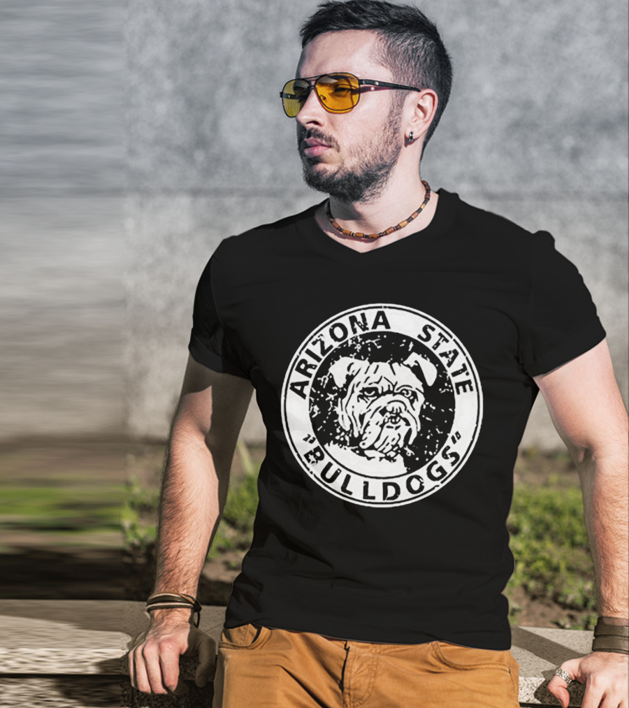 Arizona State Bulldogs Vintage Logo Circular Emblem T-Shirt