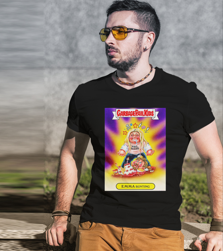 Garbage Pail Kids Emma Bunting Mrs. Hicks Caricature T-Shirt