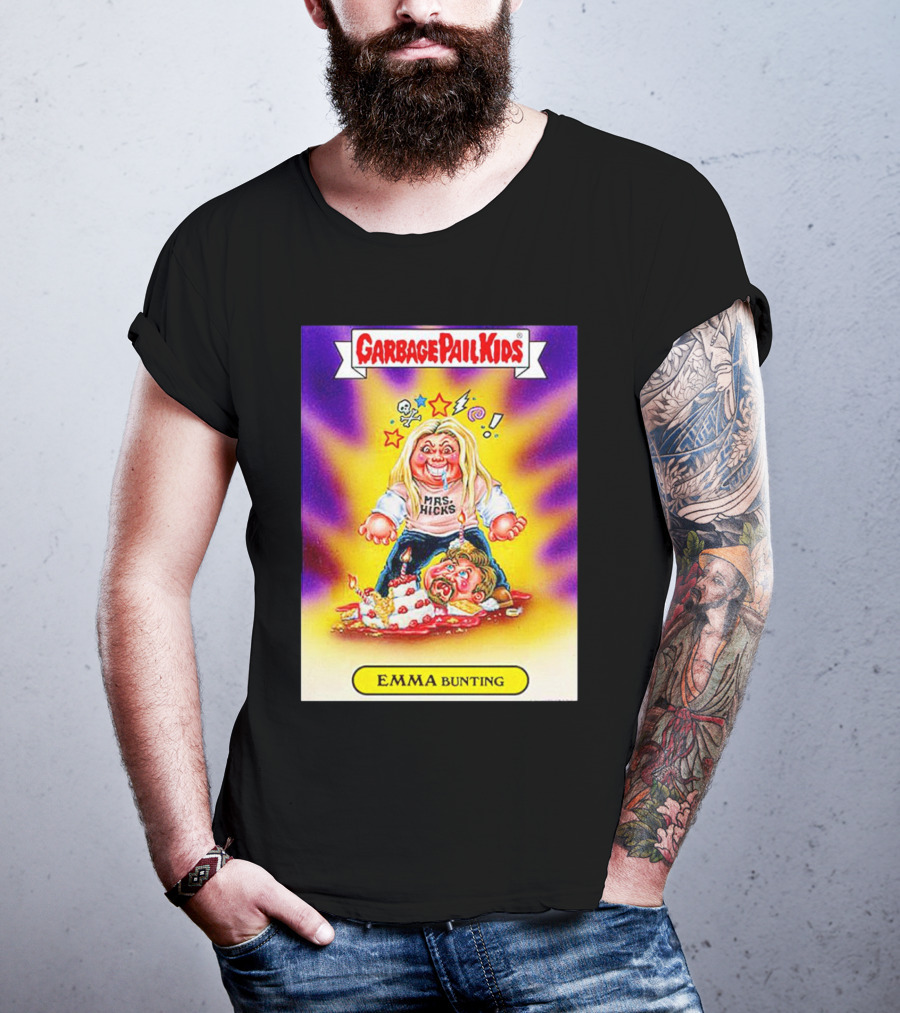 Garbage Pail Kids Emma Bunting Mrs. Hicks Caricature T-Shirt
