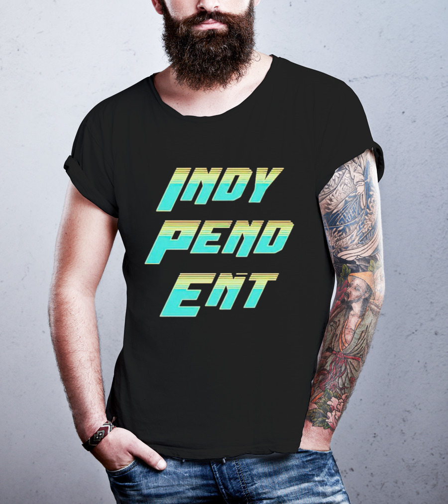 Indy Pend Ent Retro-style Text T-Shirt
