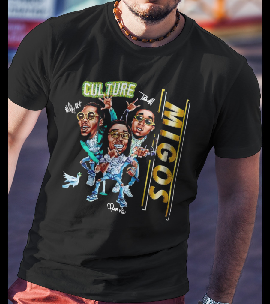 CULTURE Migos Offset Takeoff Quavo Caricature T-Shirt