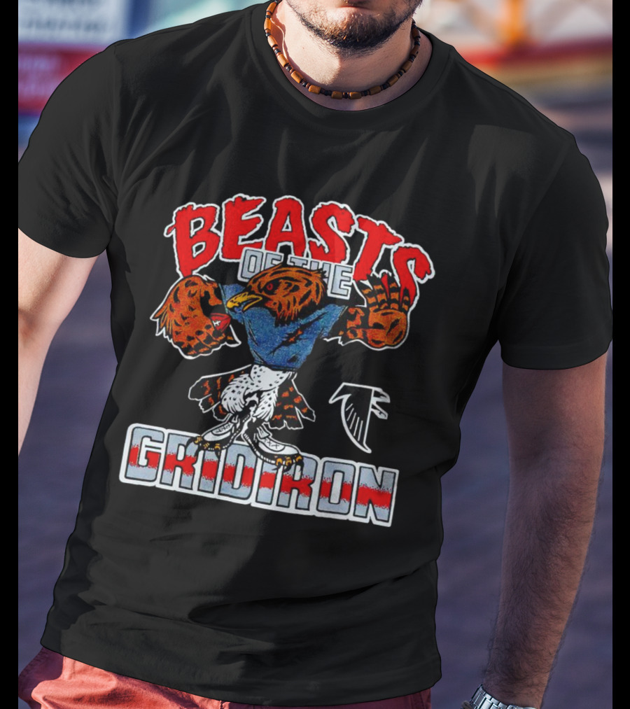 Beasts Of The Gridiron Atlanta Falcons Football Bird Mascot T-Shirt