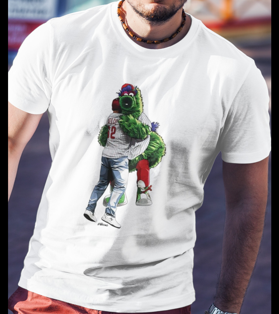 Jason Kelce Phillie Phanatic Hug Philadelphia Phillies T-Shirt