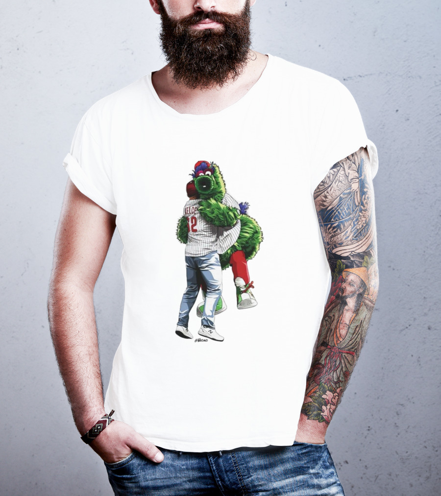Jason Kelce Phillie Phanatic Hug Philadelphia Phillies T-Shirt