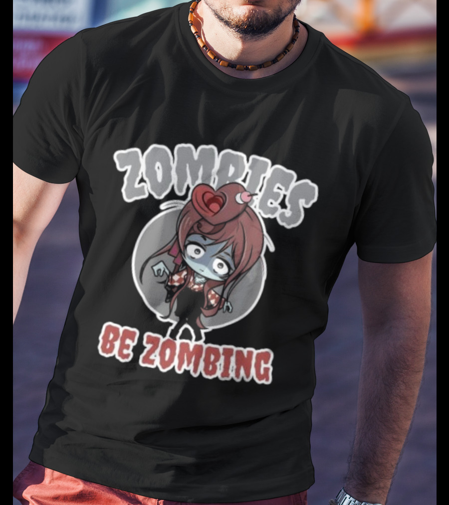 Zombies Be Zombing Cute Halloween Zombie Girl T-Shirt