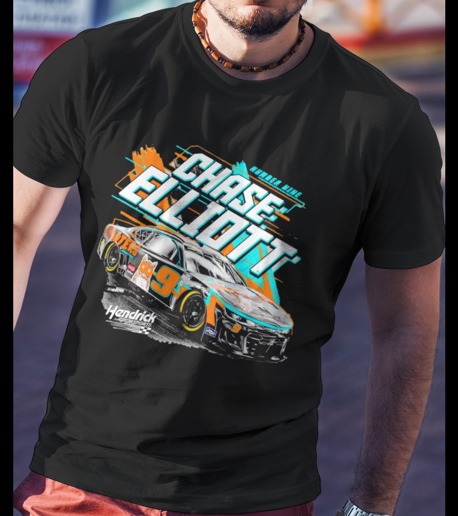 Chase Elliott Number Nine Hooters Hendrick Motorsports Racing Car T-Shirt