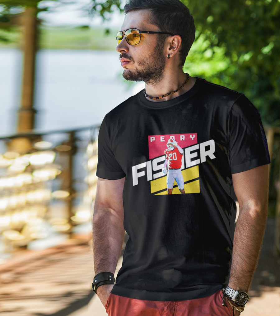 Perry Fisher Game Day Action Maryland Terrapins Football T-Shirt